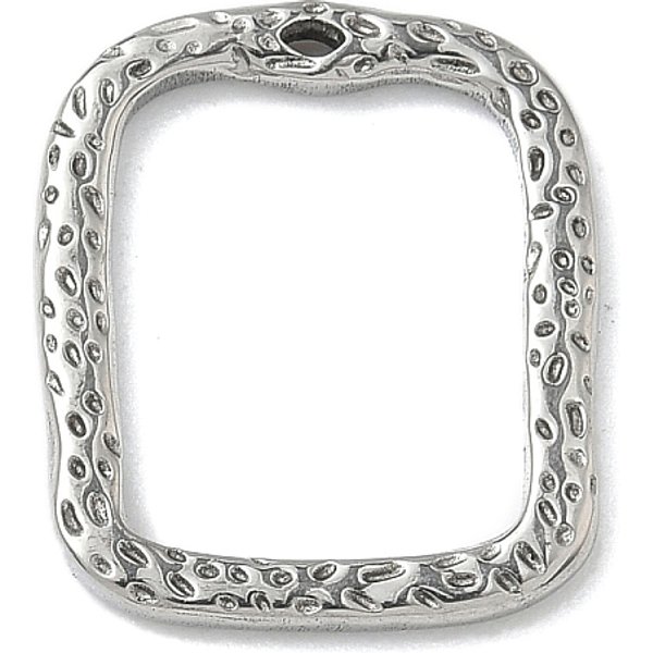 AnhäNger Aus Edelstahl 304, Rechteck, Edelstahl Farbe, 20X17X2 Mm, Bohrung: 1 Mm-image