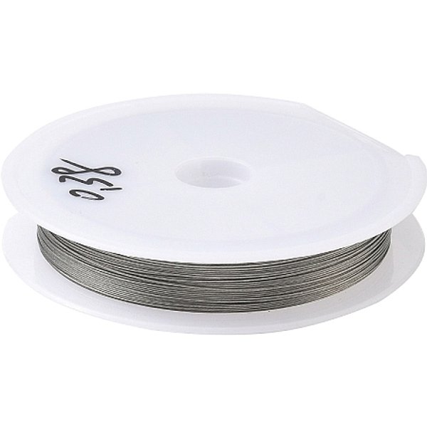 Steel Wire, Tiger Tail Wire, Round, For Diy Beading Jewelry Making, Stainless Steel Color, 0.38Mm, About 65.62 Feet(20M)/Pc-image