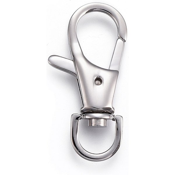 Tarnish Resistant 304 Stainless Steel Swivel Lobster Claw Clasps, Swivel Snap Hook, Stainless Steel Color, 34X16X5Mm, Hole: 8Mm-image