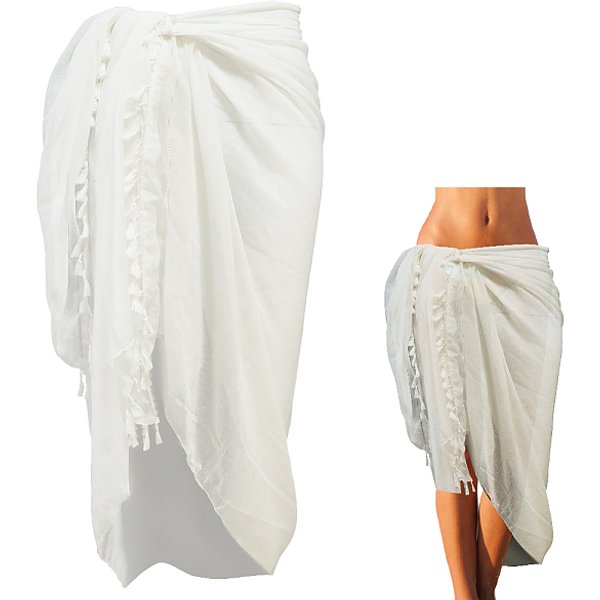 Couverture de plage rectangulaire en coton, accessoires ornement, gland, blanc, 1800x1100x1.5mm