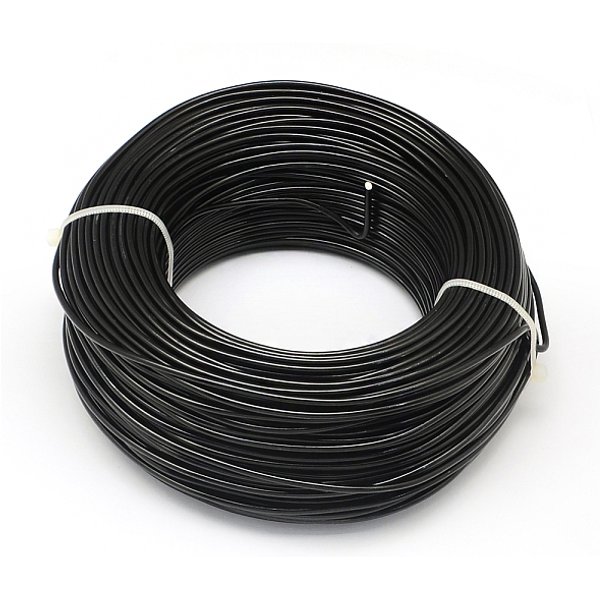 Round Anodized Aluminum Wire, Flexible Craft Wire, For Beading Jewelry Doll Craft Making, Black, 22 Gauge, 0.6Mm, 280M/250G(918.6 Feet/250G)-image