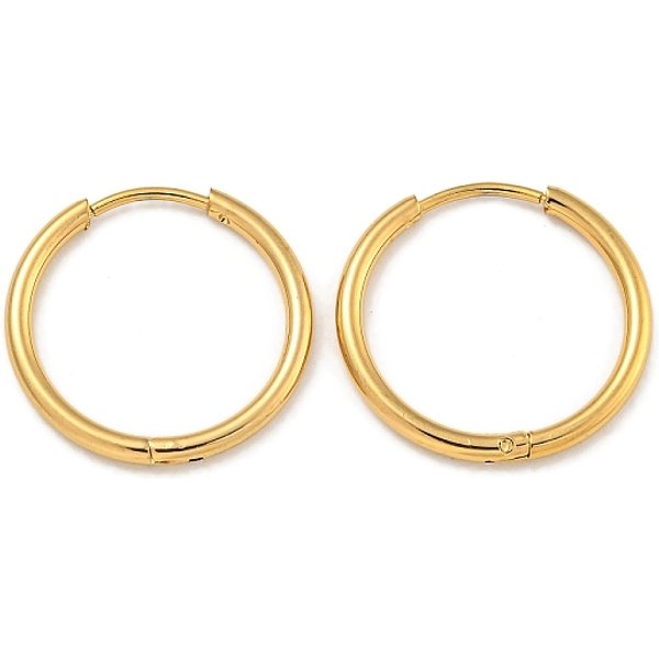 Boucles D'oreilles CréOles En Acier Inoxydable 304 Plaqué Sous Vide Pvd Pour Femmes, Or, 14 Jauge, 20X1.6Mm, Pin: 0.7 Mm-image