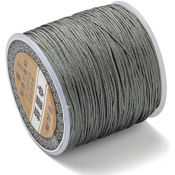 Hilo De Nylon, Cuerda De Anudar Chino, Gris, 0.8Mm, Alrededor De 109.36 Yarda (100 M) / Rollo-image
