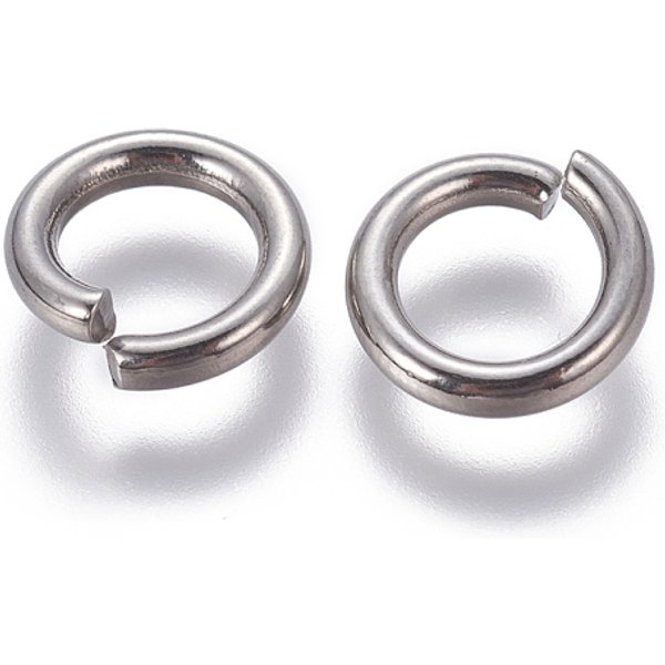 Tarnish Resistant 304 Stainless Steel Jump Ring, Open Jump Rings, Stainless Steel Color, 12 Gauge, 10.5x2mm, Inner Diameter: 7mm