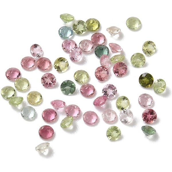 Cabochons De Tourmaline Naturelle FacettéS, Pointé En ArrièRe, Diamant, 2X1.5Mm-image