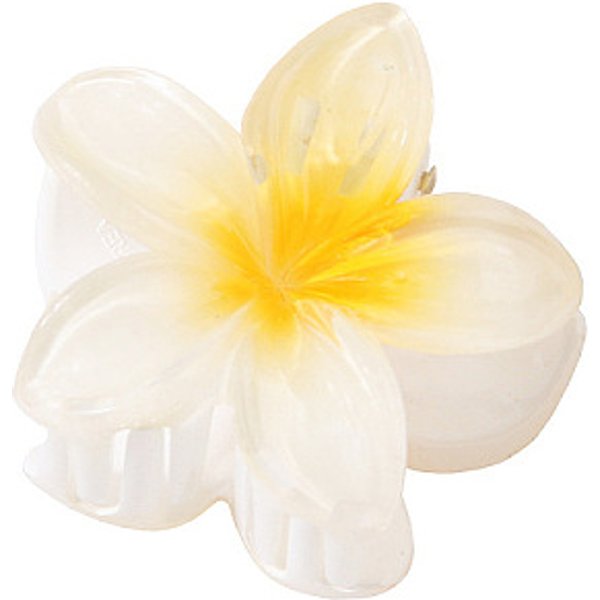 Pinces à Cheveux En Plastique En Forme De Fleur, Accessoires De Cheveux Pour Femme Fille, Blanc, 40Mm-image