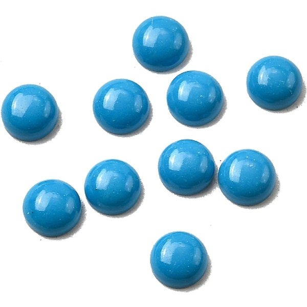 Synthetic Turquoise Cabochons, Hlaf Round, 5X2.5Mm-image