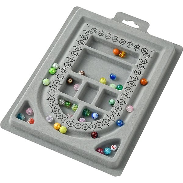 Plastic Flocked Bead Design Boards, Necklace Design Boards, Rectangle, Light Grey, 23X15.6X1.3Cm-image
