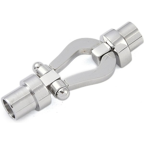 Fermoirs MagnéTiques En Acier Inoxydable 304 RéSistant Au Ternissement Avec Emembouts ColléEs, Couleur Inoxydable, 38.5X13.5X8.5Mm, Trou: 5Mm-image