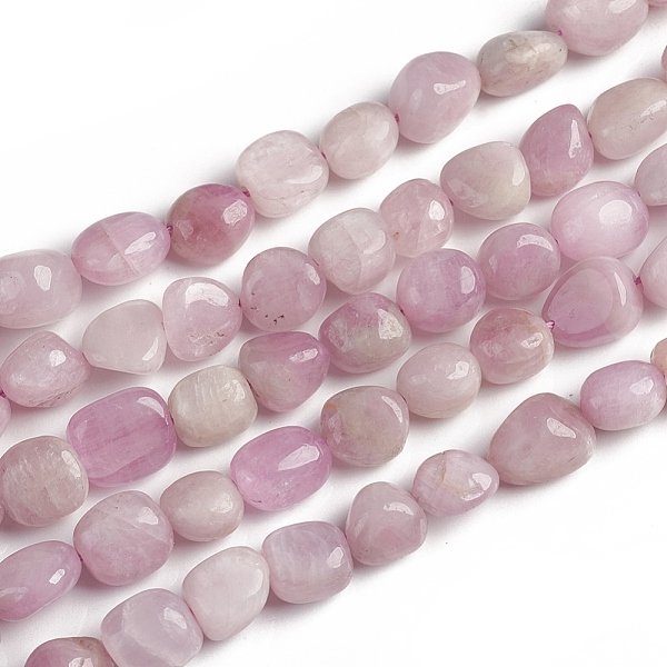 Kunzite Naturale Perline Fili, Pietra Burrattata, Pepite, 10-15X7.5-11.5X7.5-12.5Mm, Foro: 1 Mm, Circa 36Pcs/Filo, 15.67 Pollice (39.8 Cm)-image