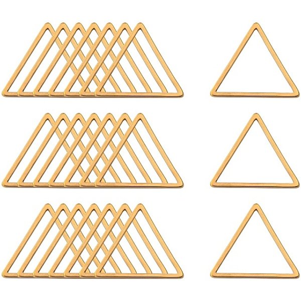 Verbindungsring Aus Edelstahl 304, Dreieck, Golden, 16X18X0.8 Mm-image