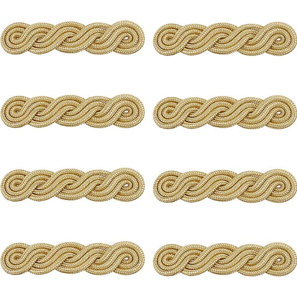8Pcs Polyester Epaulettes, for Clothes Accessories, Pale Goldenrod, 107x25x9mm