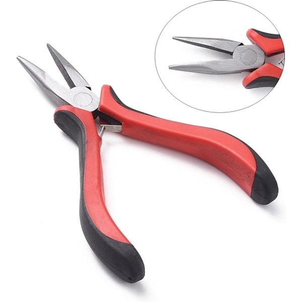 Pinces De Bijoux En Acier Au Carbone, Mini-Pinces à Bec Effilé, Polir, Gunmetal, 130Mm-image