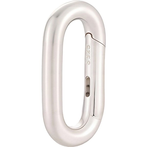 1Pc S925 Sterling Silver Spring Gate Rings, Oval, Silver, 24X13X3.5Mm-image