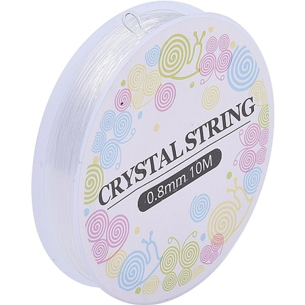 Hilo De Cristal EláStico, CordóN De CordóN EláStico, Para Hacer Joyas Con Cuentas, Claro, 0.8Mm, Alrededor De 10.93 Yarda (10 M) / Rollo-image