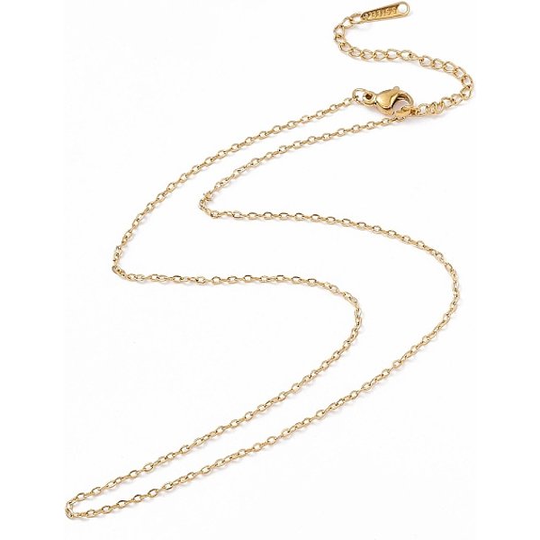 Collana A Catena In Acciaio Inossidabile Placcata Ionica (Ip) 304 Per Uomo E Donna, Vero Placcato Oro 18K, 15.75 Pollice (40 Cm)-image