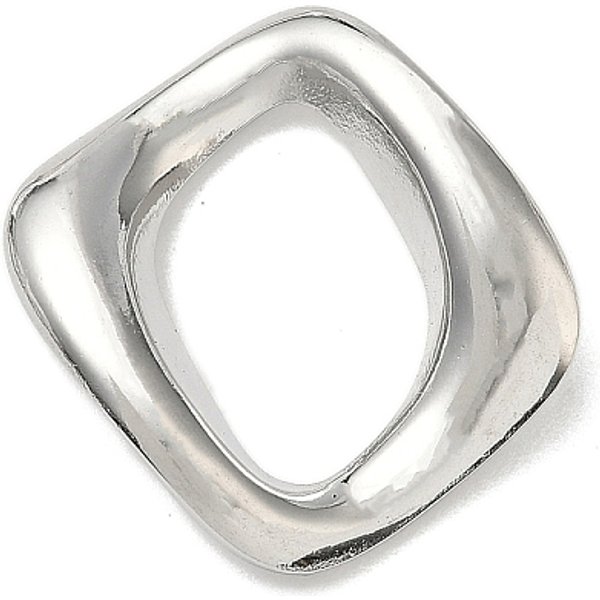 Anneaux De Liaison En Acier Inoxydable 304, Losange, Anti-Ternissement, Couleur Inoxydable, 29X29X4Mm, DiamèTre IntéRieur: 19X13 Mm-image
