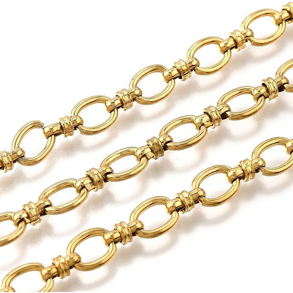 Catene A Maglie Ovali In Acciaio Inossidabile 304 Placcate Ioni (Ip), Senza Saldatura, Vero Placcato Oro 18K, 9X7X1.5Mm-image