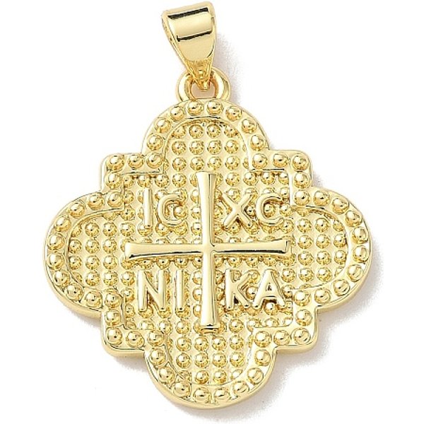 Brass Pendants, Leaf Charms, Rack Plating, Long-Lasting Plated, Lead Free & Cadmium Free, Real 18K Gold Plated, 25.5x23x2.5mm, Hole: 4x3.4mm