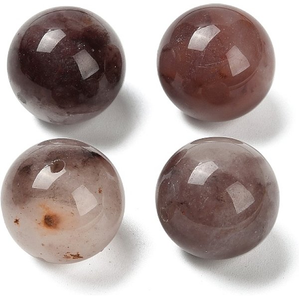Perle Di Sfera Di Quarzo Naturale, Tondo, 18Mm, Foro: 1.6 Mm-image