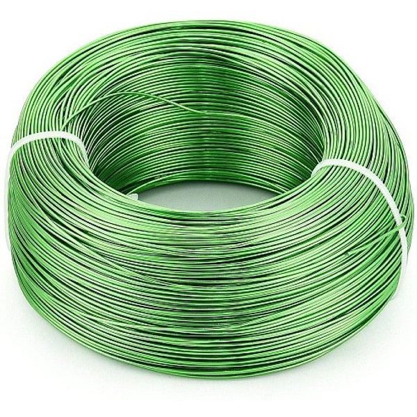 Anodized Aluminum Wire, Bendable Metal Craft Wire, Flexible Craft Wire, For Beading Jewelry Craft Making, Lime Green, 18 Gauge, 1.0Mm, 200M/500G(656.1 Feet/500G)-image