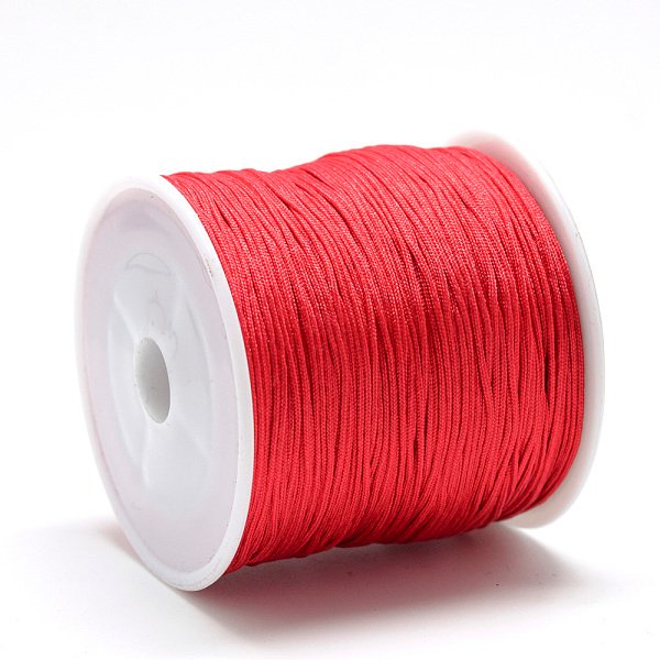 Hilo De Nylon, Cuerda De Anudar Chino, Rojo, 0.8Mm, Alrededor De 109.36 Yarda (100 M) / Rollo-image