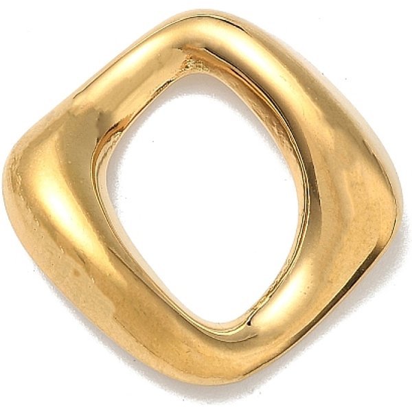 Anneaux De Liaison En Acier Inoxydable 304, Losange, Or, 29X29X4Mm, DiamèTre IntéRieur: 19X13 Mm-image
