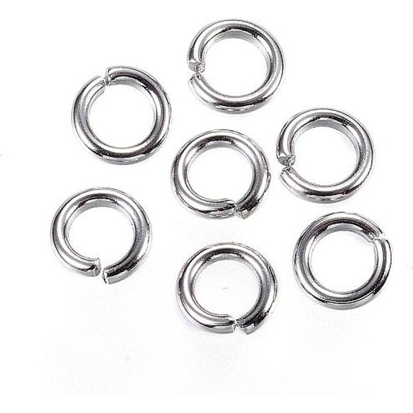 Tarnish Resistant 304 Stainless Steel Jump Rings, Open Jump Rings, Stainless Steel Color, 5X1Mm, 18 Gauge, Inner Diameter: 3Mm-image