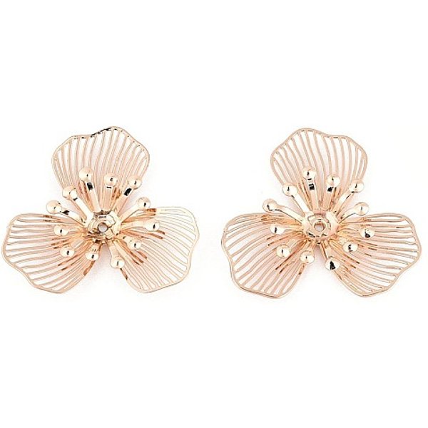 Coupelles En Laiton, Fleur, Or Clair, 23-23.5X25X4Mm, Trou: 0.9Mm-image