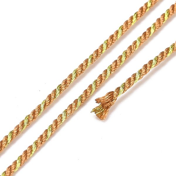 Cordoncino In Filigrana Di Policotone, Corda Intrecciata, Con Bobina In Plastica, Per Appendere A Parete, Mestieri, Incartamento Di Regalo, Perù, 1.2Mm, Circa 27.34 Iarde (25 M)/Rotolo-image