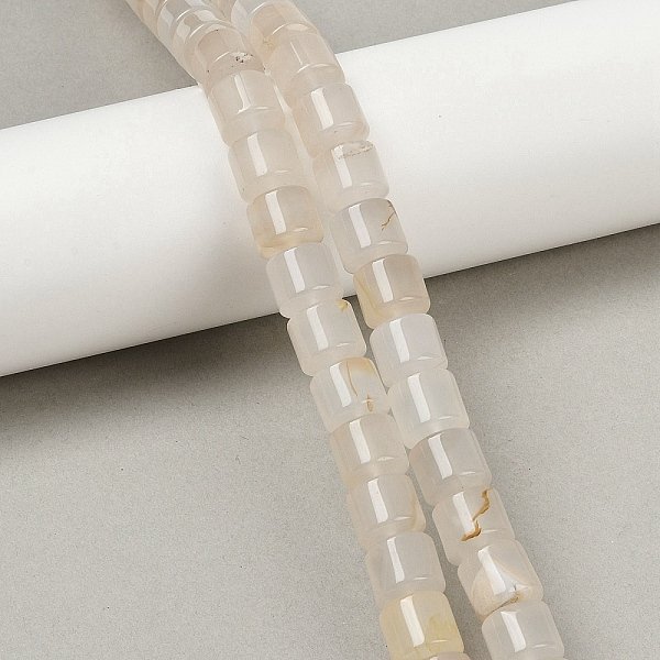 Natural Agate Beads Strands, Column, 9-10X10Mm, Hole: 1Mm, About 40Pcs/Strand, 15.55 Inch(39.5Cm)-image