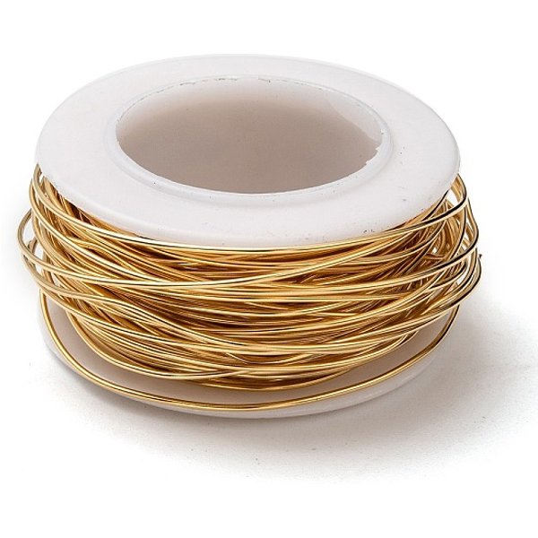 304 Stainless Steel Wire, Golden, 21 Gauge, 0.7Mm, About 32.8 Feet(10M)/Roll-image