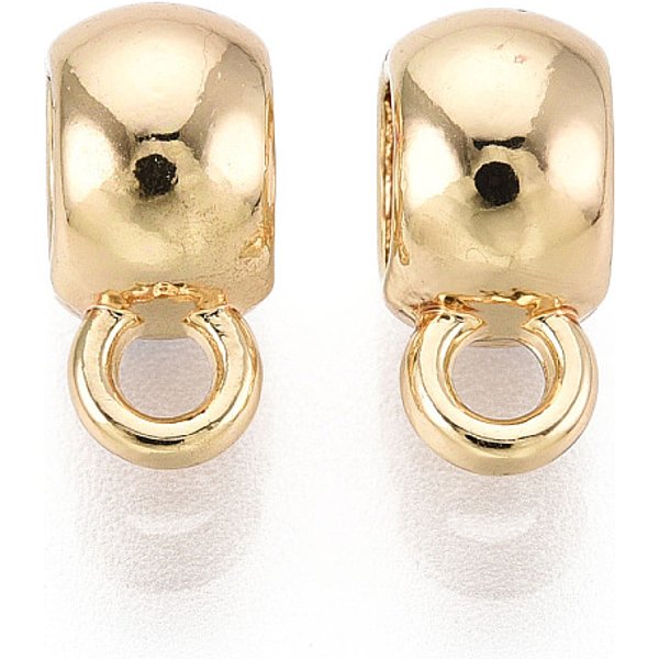 Fianzas De Tubo De AleacióN De Chapado En Rack, Fianzas De Bucle, Cuentas Grandes De Libertad Bajo Fianza, Tubo, Sin Plomo Y NíQuel Y Cadmio, La Luz De Oro, 11X5X8Mm, Agujero: 2 Mm, DiáMetro Interior: 4.5 Mm-image