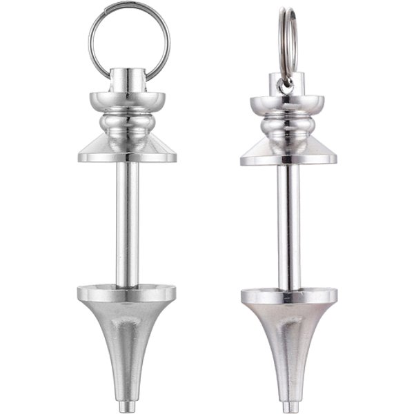 Accessoires en laiton, bélières pendentif, pendule, platine, 42x12mm, Trou: 9mm