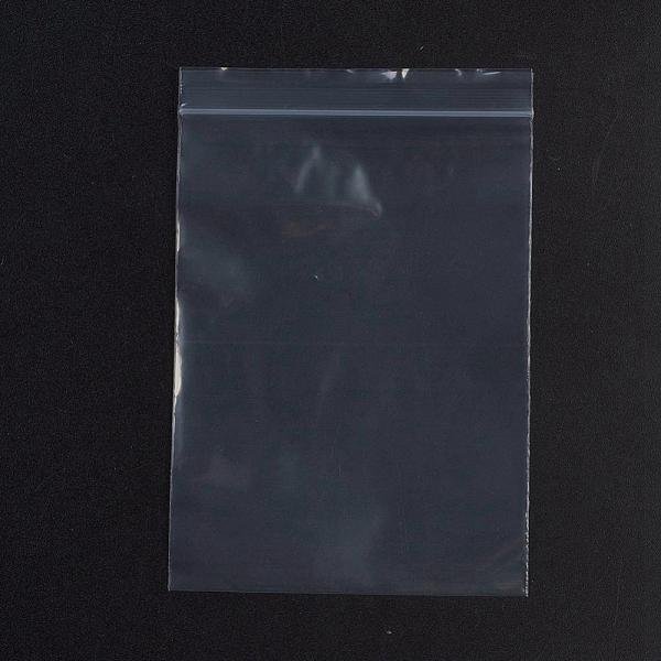 Plastic Zip Lock Bags, Resealable Packaging Bags, Top Seal, Self Seal Bag, Rectangle, White, 13X9Cm, Unilateral Thickness: 2.1 Mil(0.055Mm), 100Pcs/Bag-image