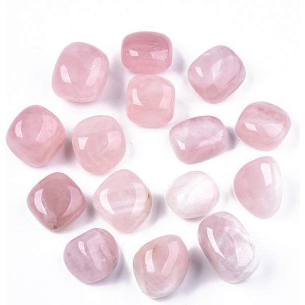 Natural Rose Quartz Beads, Healing Stones, For Energy Balancing Meditation Therapy, Tumbled Stone, Vase Filler Gems, No Hole/Undrilled, Nuggets, 24-30X18-28X11-22Mm 250-300G/Bag-image