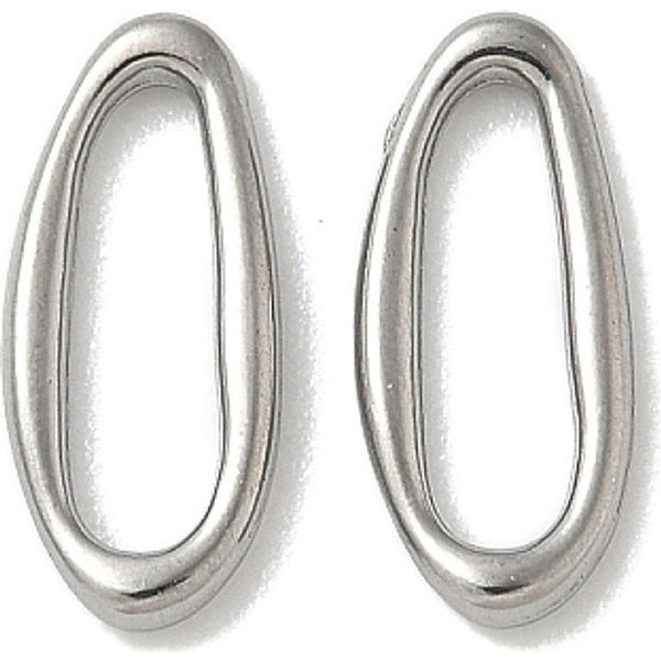 Ovale Verbindungsringe Aus Edelstahl 304, LäUft Nicht An, Edelstahl Farbe, 14X6X1.5 Mm, Innendurchmesser: 10.5X3 Mm-image