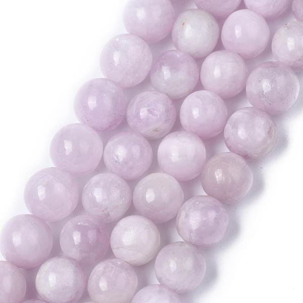 Pierre Naturelle Perles Rondes De Kunzite Brins, Perles De SpodumèNe, 6Mm, Trou: 1Mm, Environ 60 Pcs/Chapelet, 15.3 Pouce-image