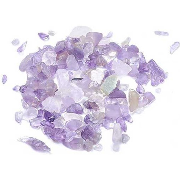 Natural Amethyst Chip Beads, No Hole/Undrilled, 2-8X2-4Mm, About 8500Pcs/500G-image