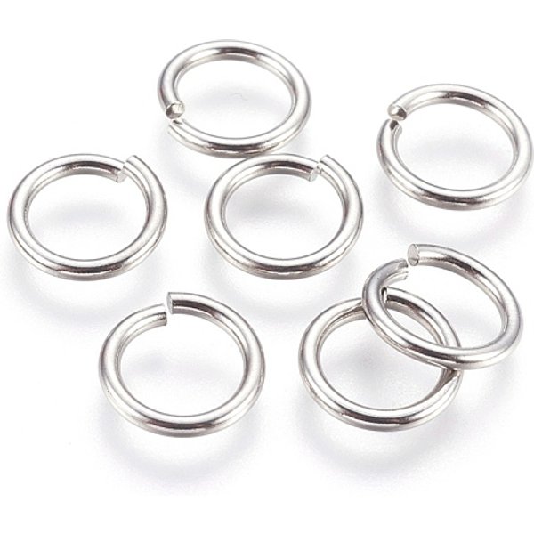 Anelli Di Congiunzione Aperti In Acciaio Inossidabile 304 Anti-Ossidazione, Colore Acciaio Inossidabile, 11.5X1.6Mm, Diametro Interno: 8Mm, 500Pcs/Scatola-image