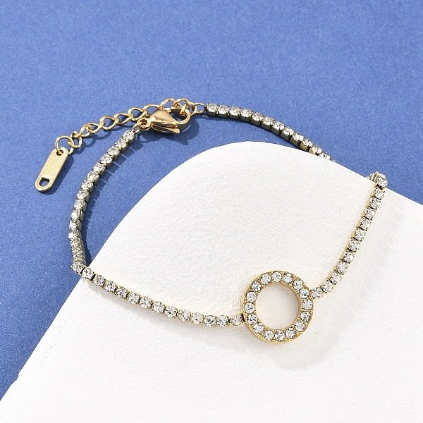 304 Stainless Steel Cup Chains Bracelets for Women, Flat Round, PVD Vacuum Plating, Real 18K Gold Plated, 19x0.2cm