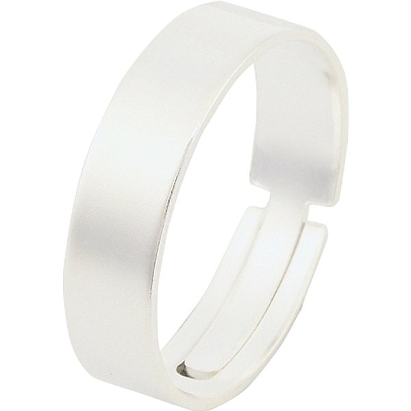 Fingerringfassungen Aus Chirurgischem Edelstahl 316, Silber, 5 Mm, Innendurchmesser: 18 Mm-image