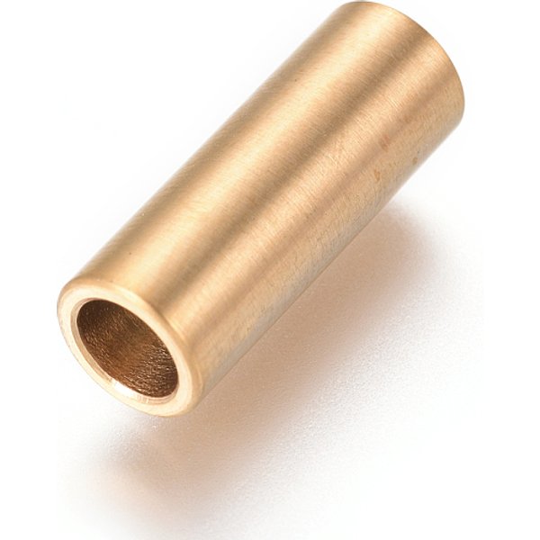 Magnetverschlüsse aus Edelstahl 304 mit einklebbaren Enden, Ionenbeschichtung (ip), matt, Kolumne, golden, 16x6 mm, Bohrung: 4 mm