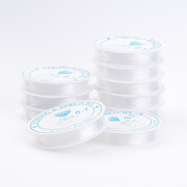 Clear Elastic Crystal Thread, Stretchy String Bead Cord, For Beaded Jewelry Making, 0.7Mm, About 9.29 Yards(8.5M)/Roll-image