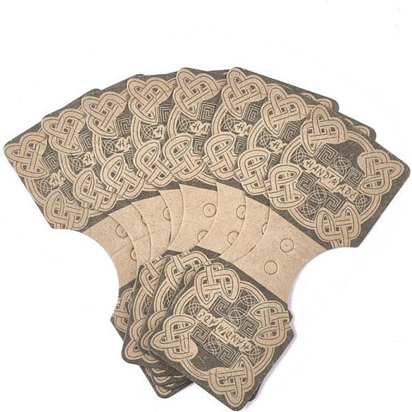 Cardboard Display Cards, Used For Necklace, Bracelet and Mobile Pendants, Camel, 90x35x0.3mm