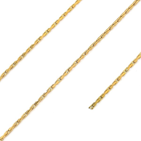 Catene A Maglie Boston In Acciaio Inossidabile 304, Saldato, Vero Placcato Oro 18K, 0.5Mm-image