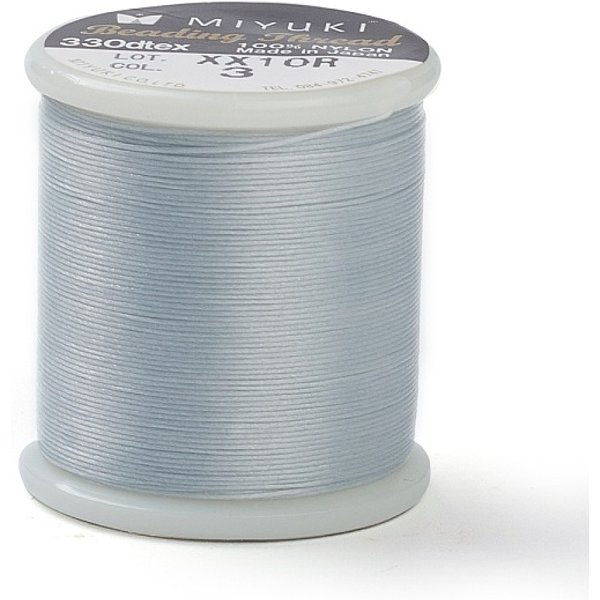 Miyuki Beading Nylon Thread B, 330 Dtex/0.203Mm/0.008", For Seed Beads, #3, Aqua, 0.16Mm, 55 Yards(50 Meters)/Roll-image