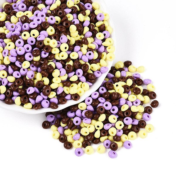 Opaque Acrylic Beads, Teardrop, Saddle Brown, 5X5X3Mm, Hole: 1.5Mm, About 11630Pcs/500G-image