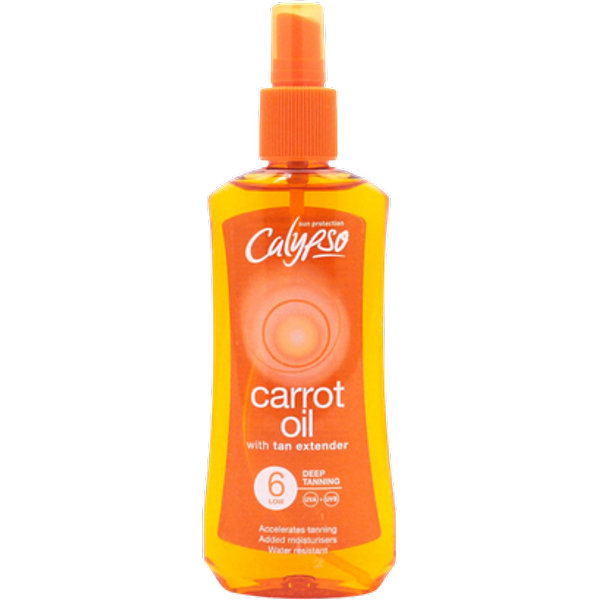 Calypso Porkkanaöljy Tan Extender SPF 6 Syvä Ruskettumissuihke - 200 ml