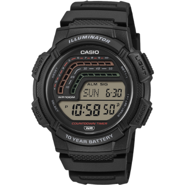 Casio WS-1800-1AVEF Digitaalinen Urheilukello - Musta